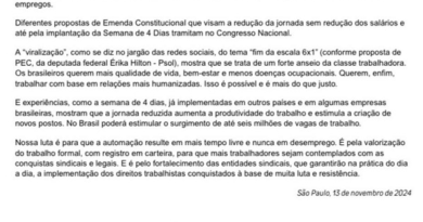 somos pela jornada de trabalho humanizada