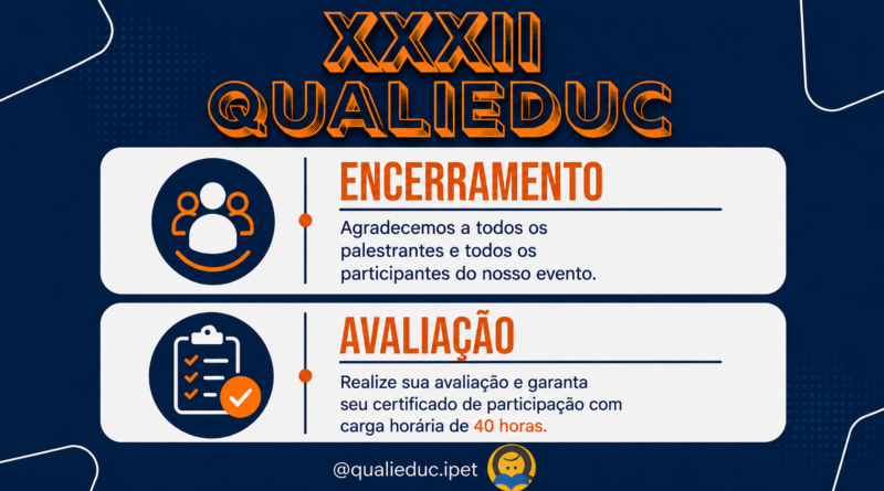 Avaliação do XXXII QUALIEDUC